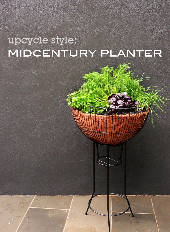 How to make an Upcycled Midcentury planter