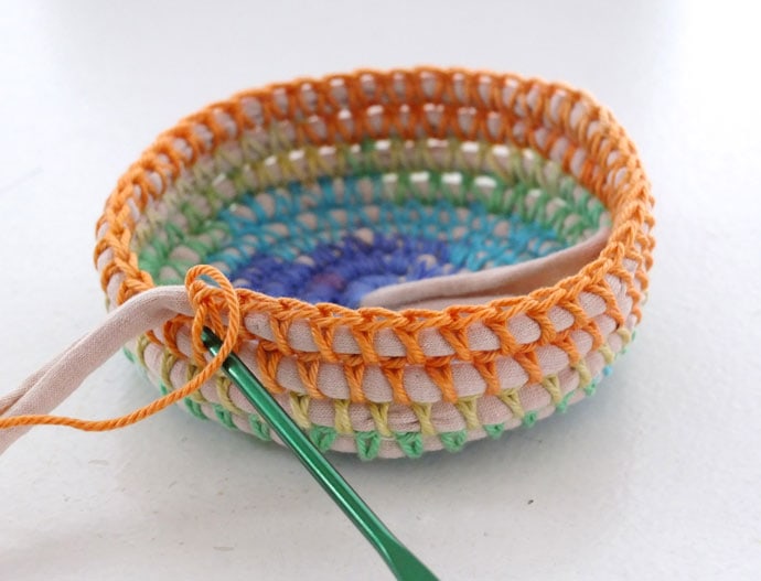 Coil + Crochet Rainbow Basket DIY on MyPoppet.com.au/Makes