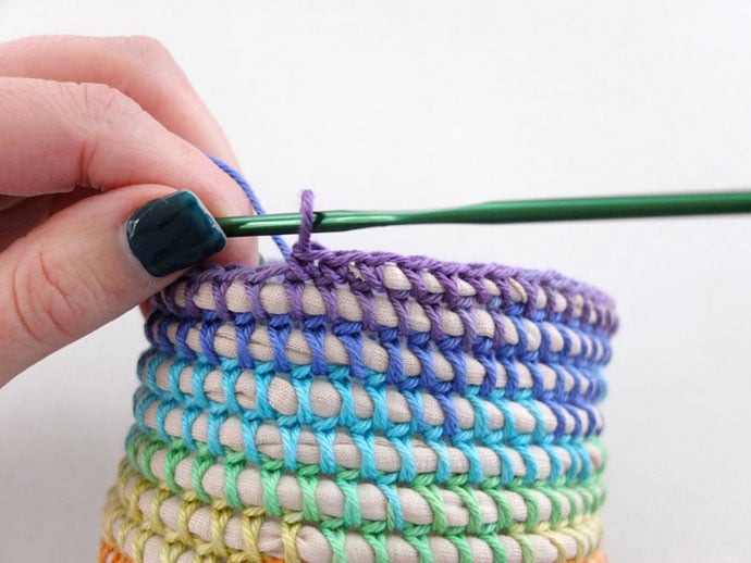 Color Wheel: DIY Coiled Crochet Basket - One Dog Woof