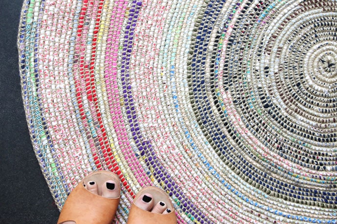 Crochet rag rug DIY mypoppet.com.au