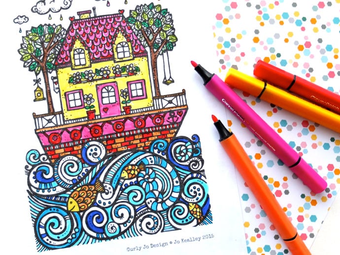 The Lucky Draw Project Free colouring page