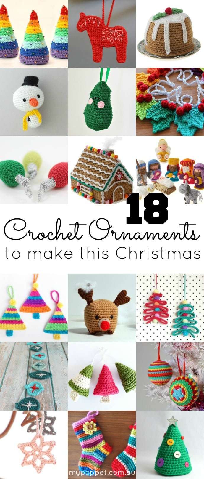 18 Crochet Ornaments to make this Christmas