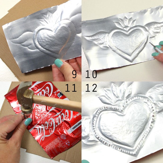 Mexican tin heart folk craft DIY mypoppet.com.au