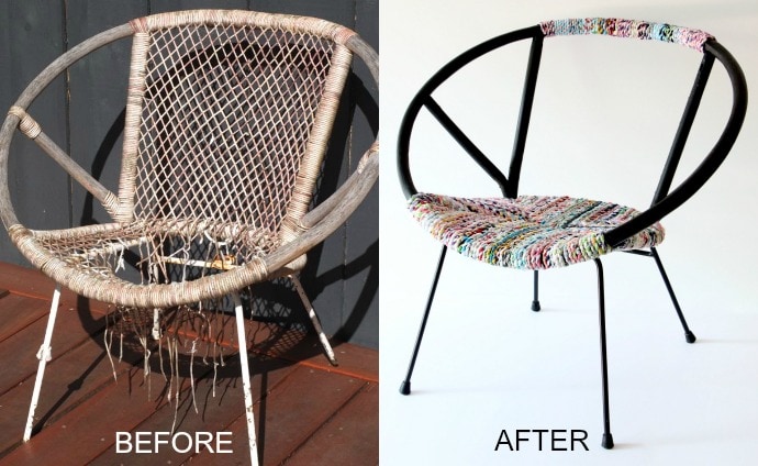 chair makeover - before and after