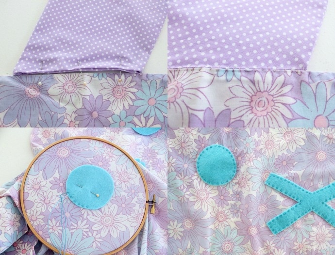 Bunny pillowcase DIY steps