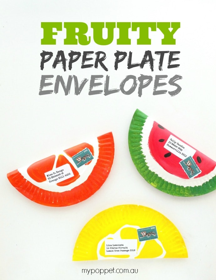 Make Fruity Paper Plate Envelopes