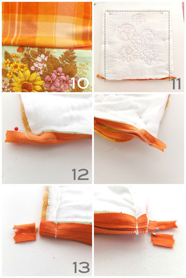 how to insert a zip into a pillow cover mypoppet.com.au
