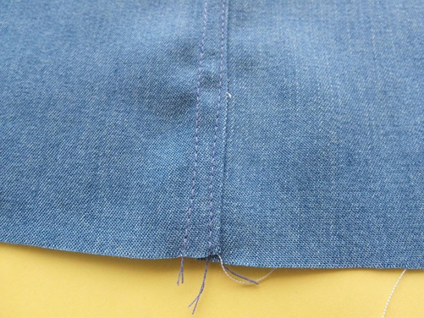 Denim Shirt Refashion - How to add a Ruffle | My Poppet Makes