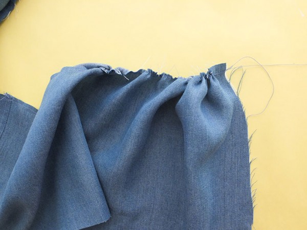 Denim Shirt Refashion - How to add a Ruffle | My Poppet Makes