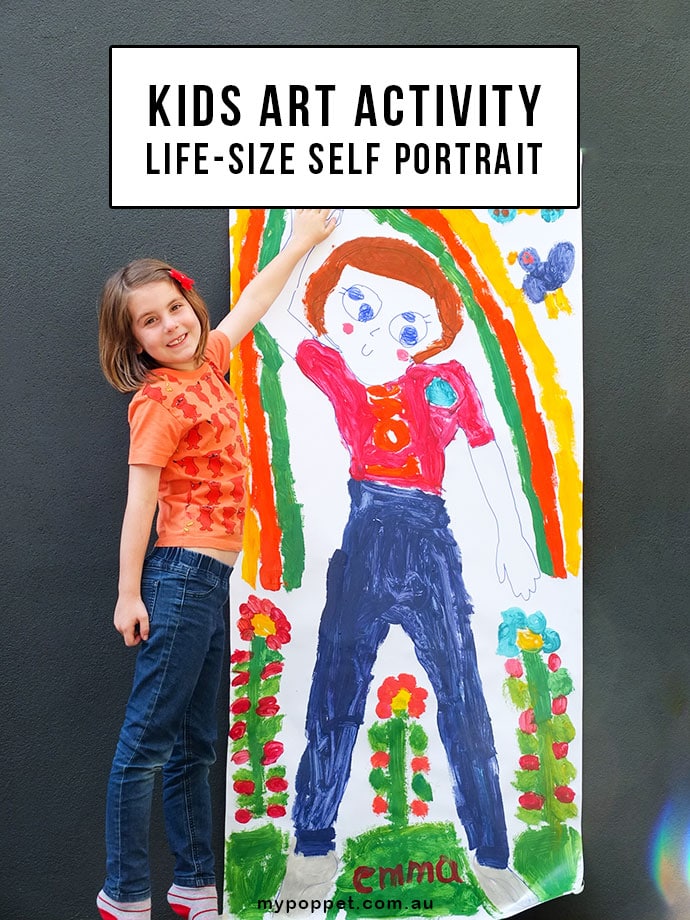 Life Sized Self Portrait Project for Kids