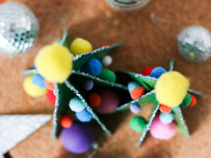 Kids Christmas craft - cereal box christmas trees mypoppet.com.au