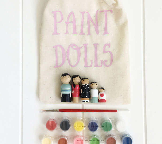 wooden doll painting craft kit 