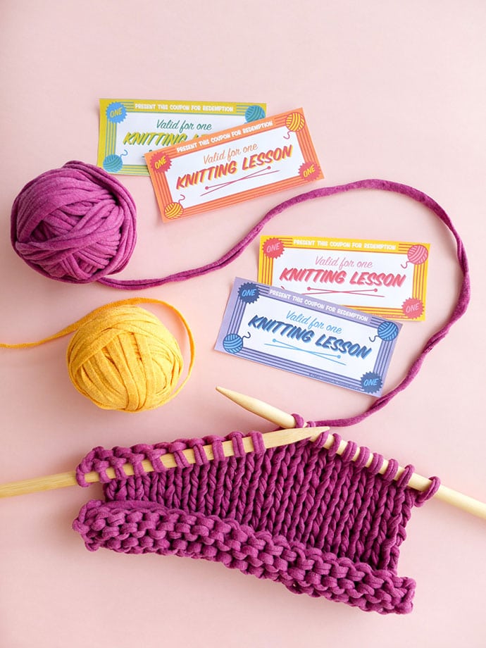 Knitting lesson gift certificate mypoppet.com.au