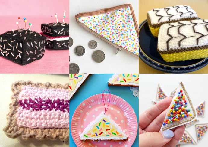 Australia Day Craft - fairy bread, lamington, cakes, vanilla slic, play food to make mypoppet.com.au