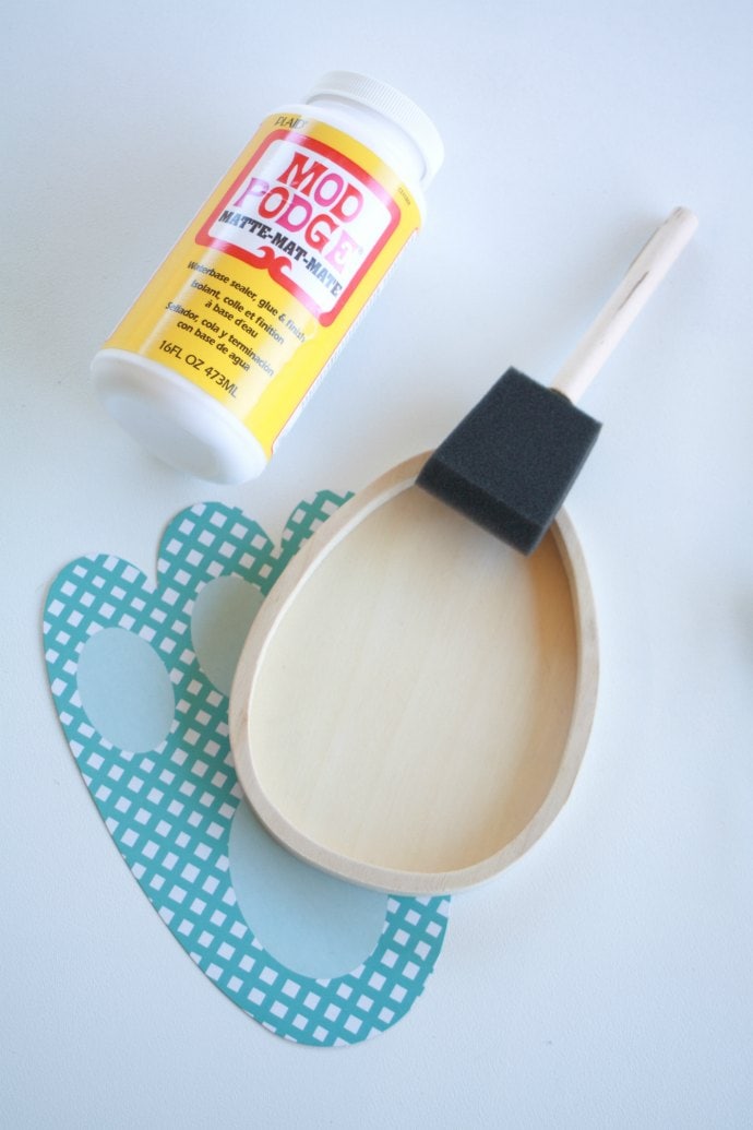 Supplies glue and sponge brush