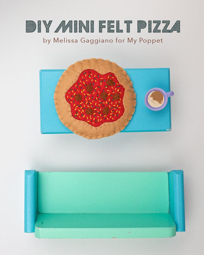 Diy Mini Felt pizza pattern and instructions - mypoppet.com.au