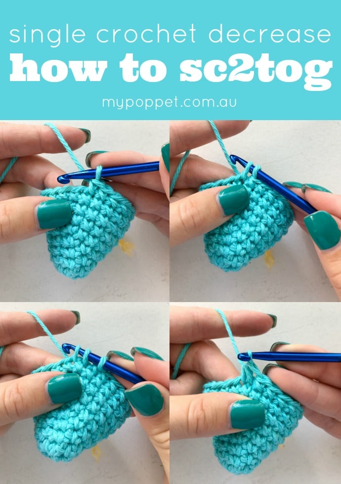 How to sc2tog - Single crochet decrease instructions