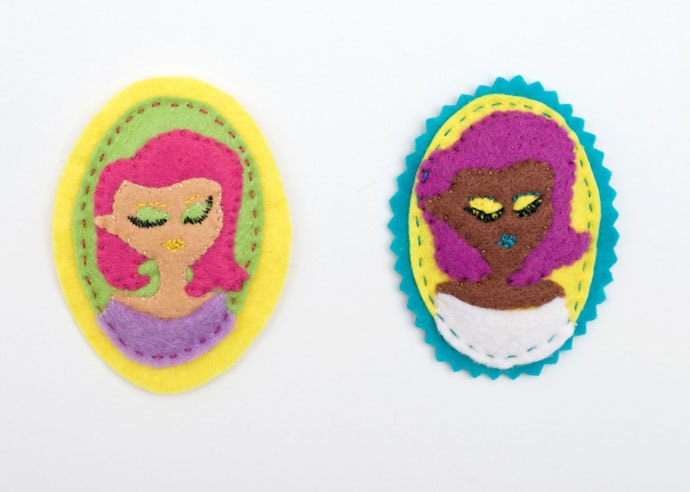 Felt Cameo Portrait Brooch Tutorial - mypoppet.com.au