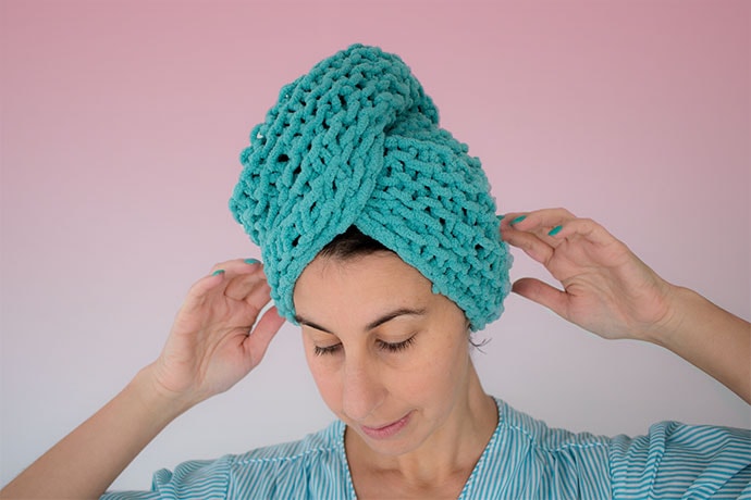 Knitting pattern hair wrap