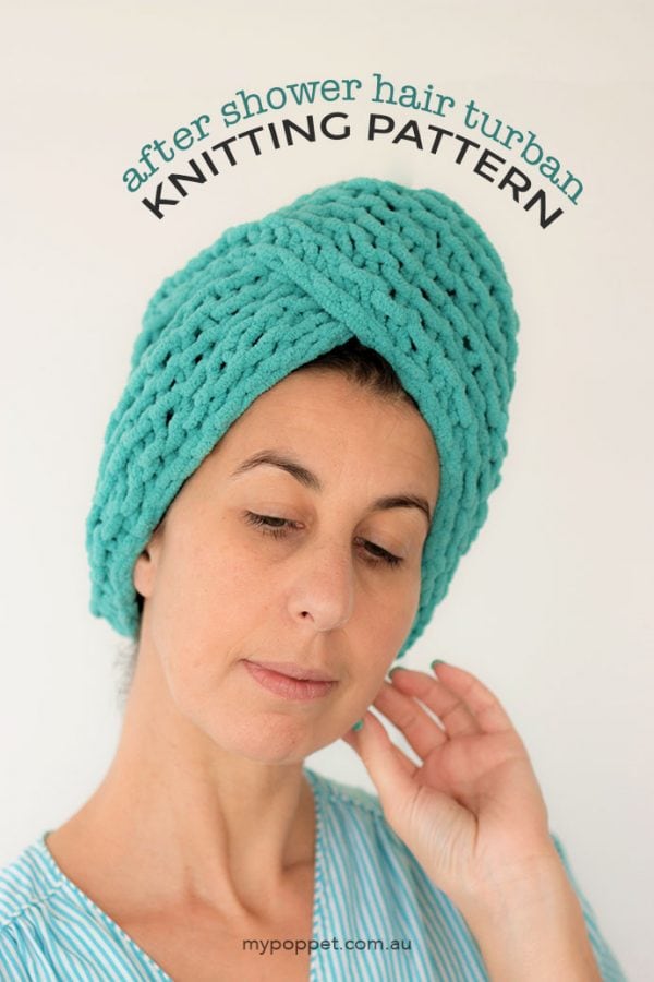 Knitting Pattern After Shower Hair Turban My Poppet Makes