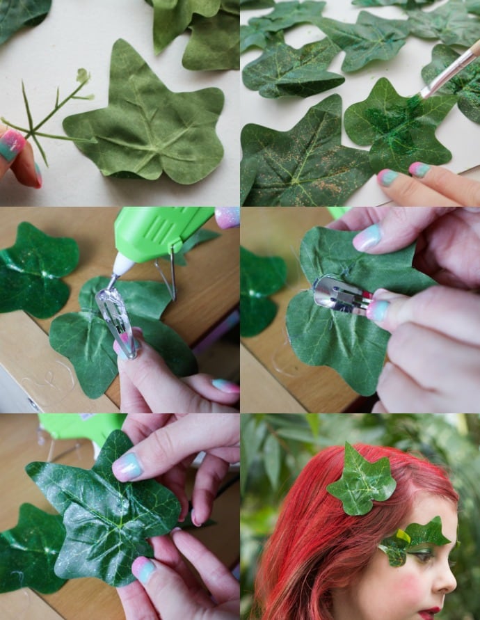 How to make an i'vy leaf hair clip