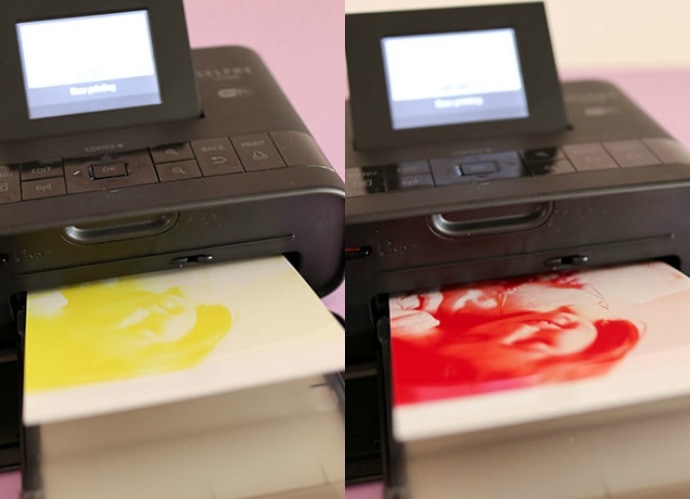 The Selphy uses dye sublimation print technology, so that means as soon as you print is finished it is instantly dry, smudge free and water resistant.