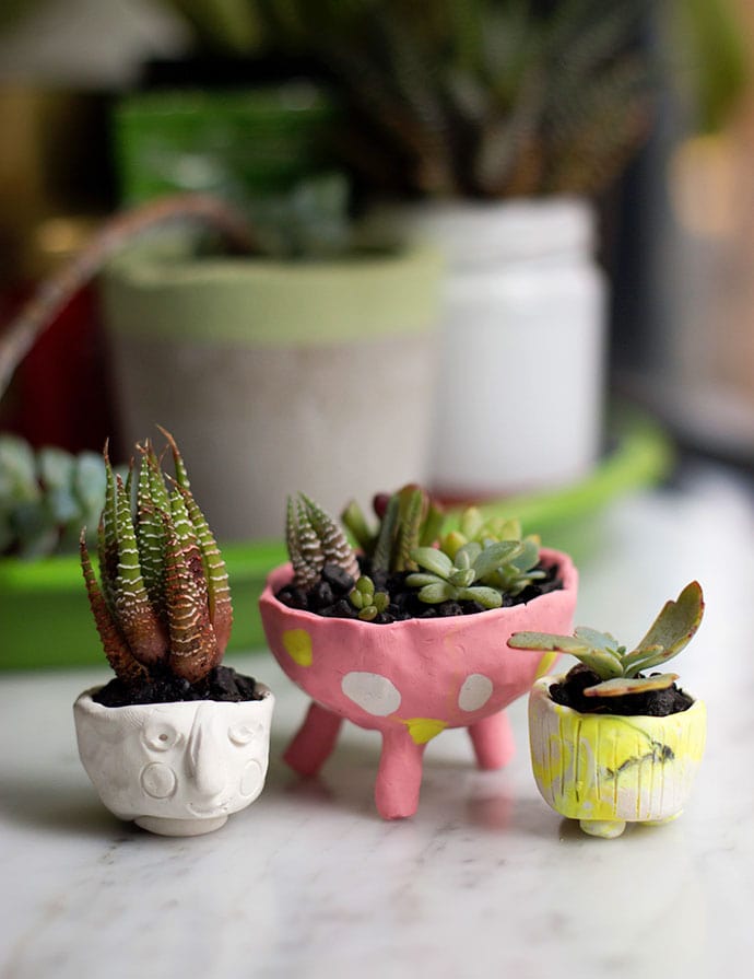 DIY Polymer Clay Mini Planters mypoppet.com.au