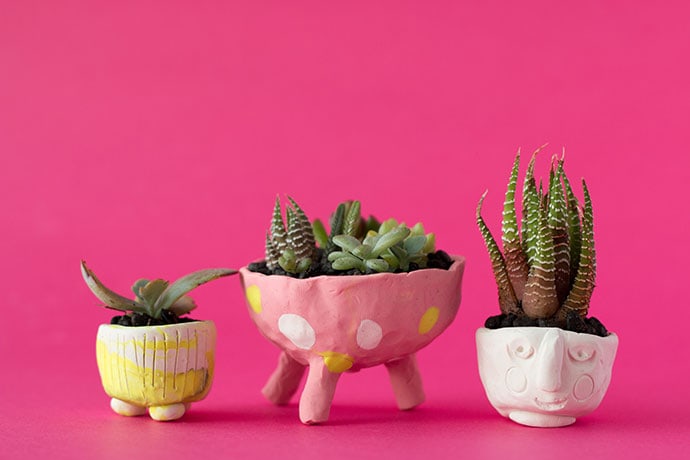 How to make mini succulent planters