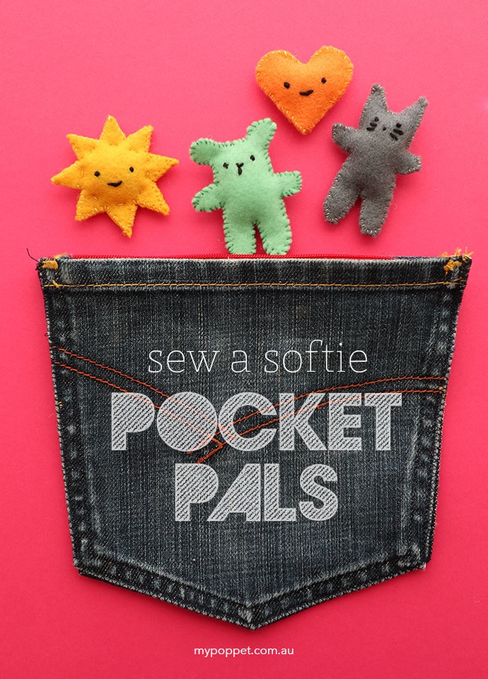 Sew a Softie - Pocket Pals Mini Sort toys that fit in your pocket - mypoppet.com.au