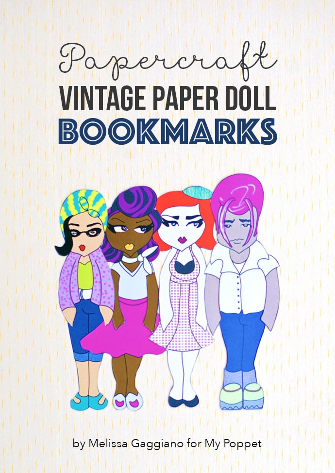 Papercraft: Vintage Paper Doll Bookmarks mypoppet.com.au