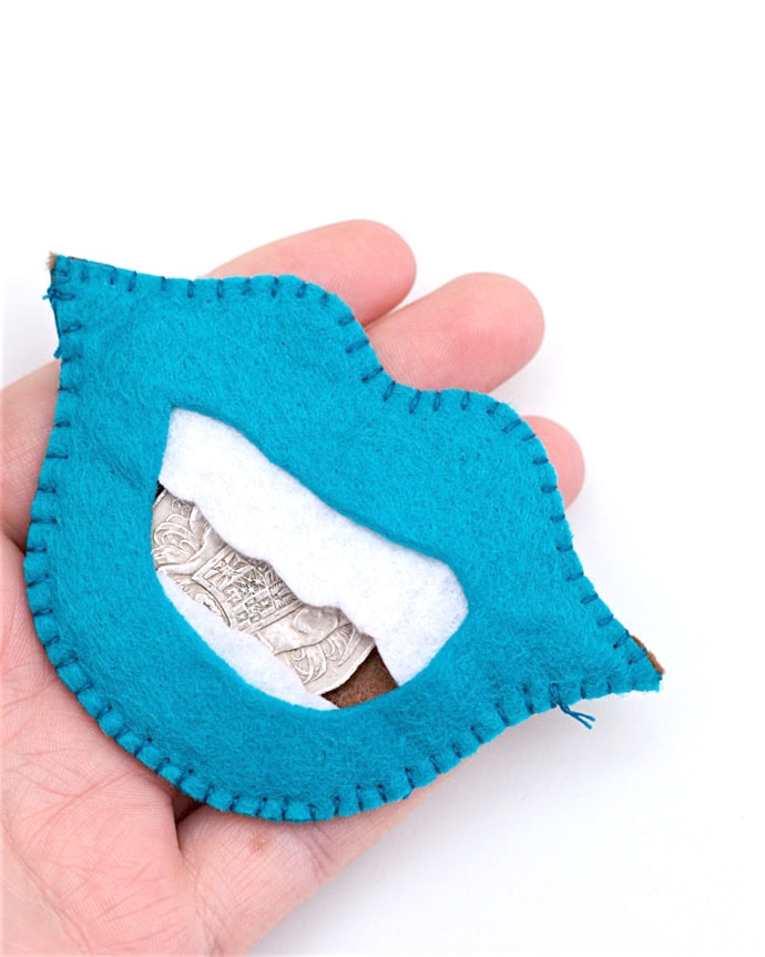 Felt craft mouth tooth pouch - mypoppet.com.au