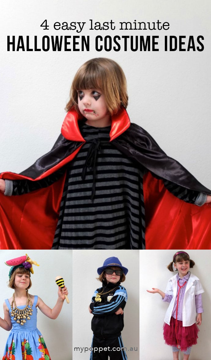 4 Easy Last Minute Halloween Costume Ideas | My Poppet Makes