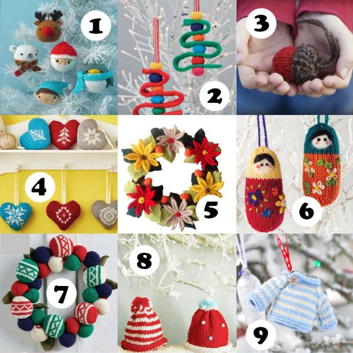 Knitted Christmas ornaments - mypoppet.com.au