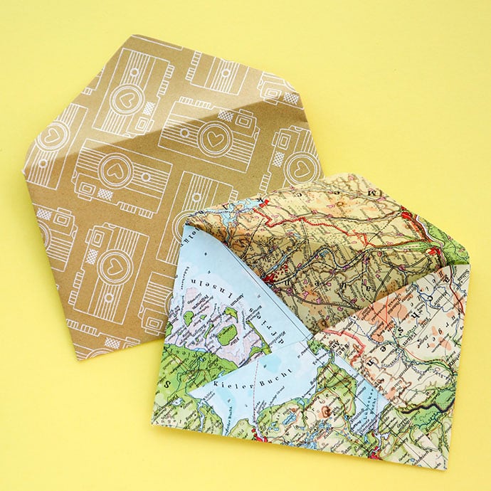 Make envelopes with recycled paper - mypoppet.com.au