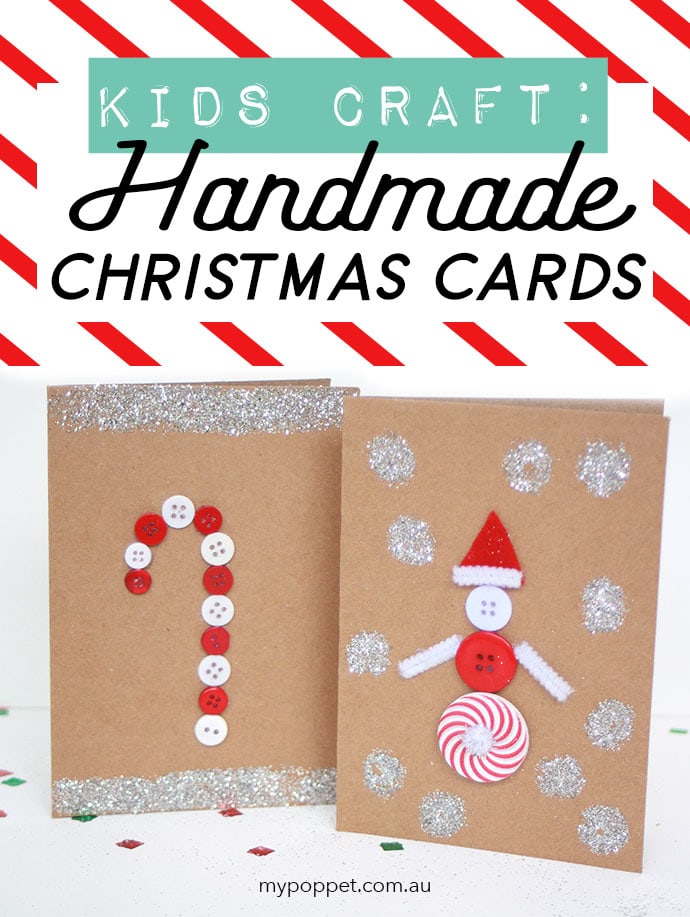 Handcrafted Candy Canes Christmas Card