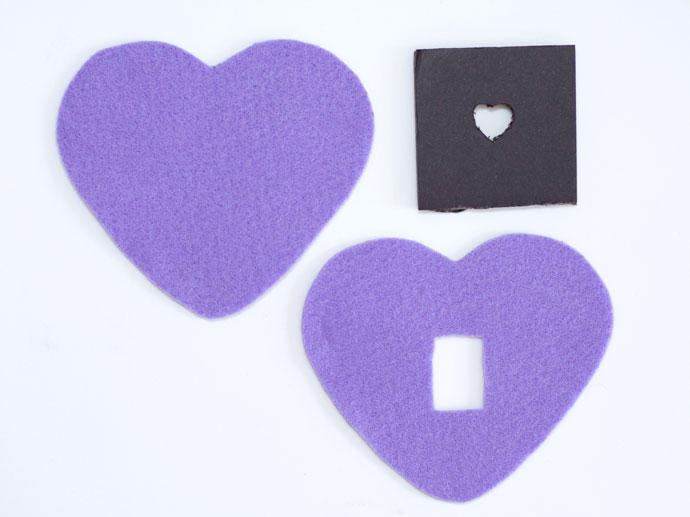 valentine felt craft heart - mypoppet.com.au