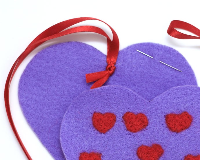 valentine felt craft heart - mypoppet.com.au