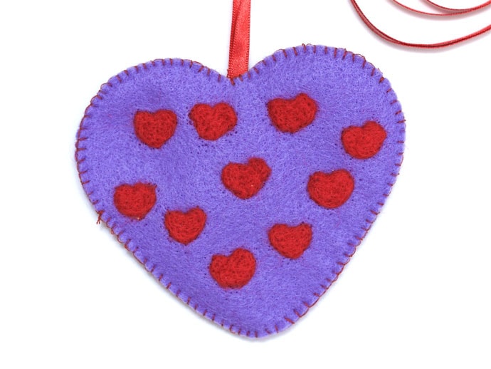 Sweetheart Portrait valentine felt craft heart - mypoppet.com.au