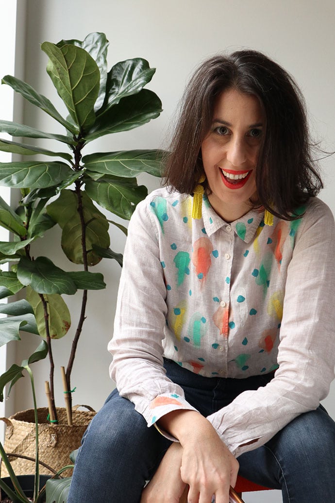 Linen shirt refashion -mypoppet.com.au