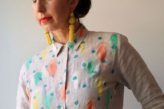 How to paint a shirt with fabric paint - mypoppet.com.au