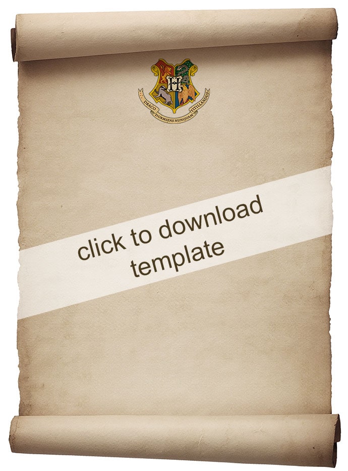 Harry Potter Invitations Blank Templates