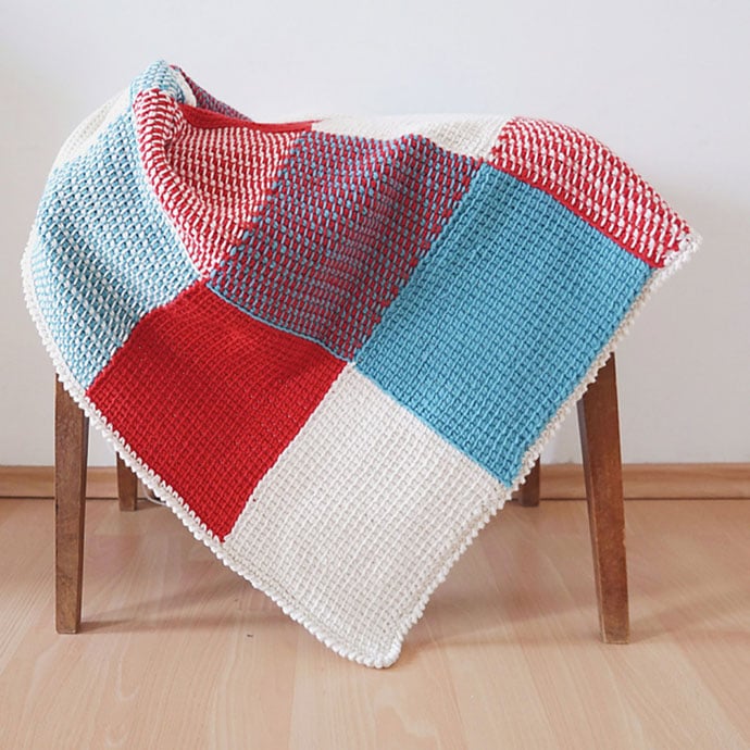 Tunisian Crochet Baby Blanket Free Pattern - mypoppet.com.au