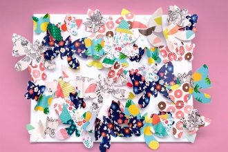 DIY Butterfly canvas art - Mypoppet.com.au