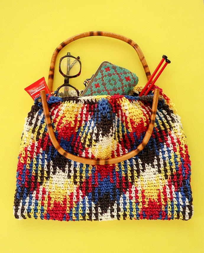 Bamboo handle crochet bag pattern - mypoppet.com.au