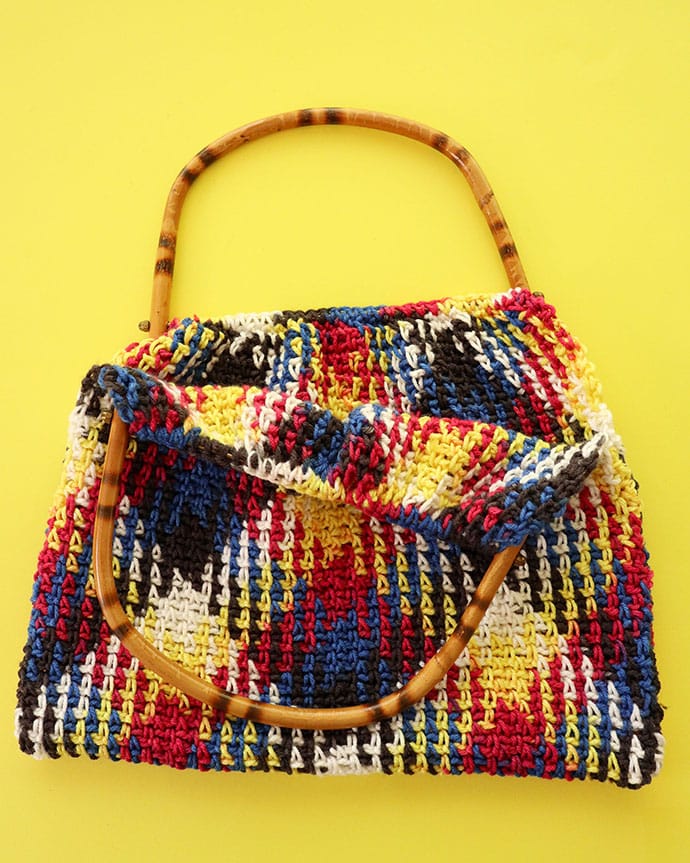 How to attach bag handle.Crochet bag pattern - mypoppet.com.au