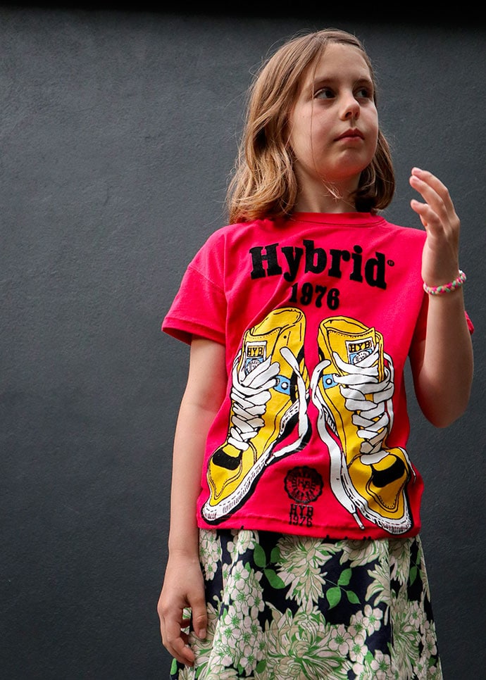 T-shirt refashion - Adult to kids size - mypoppet.com.au