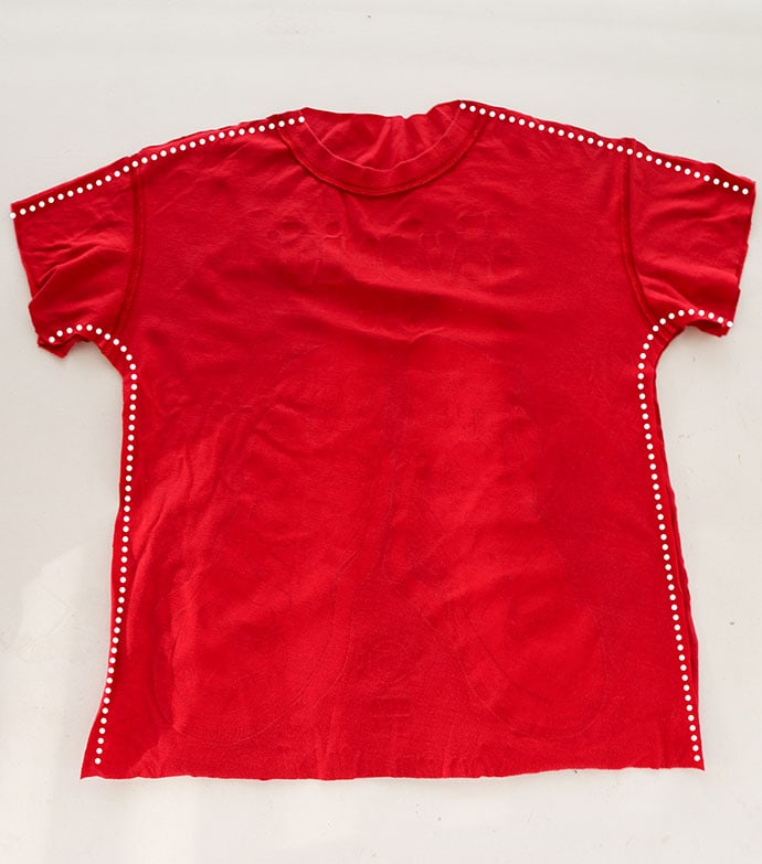 T-shirt refashion - from men's to kids size - mypoppet.com.au