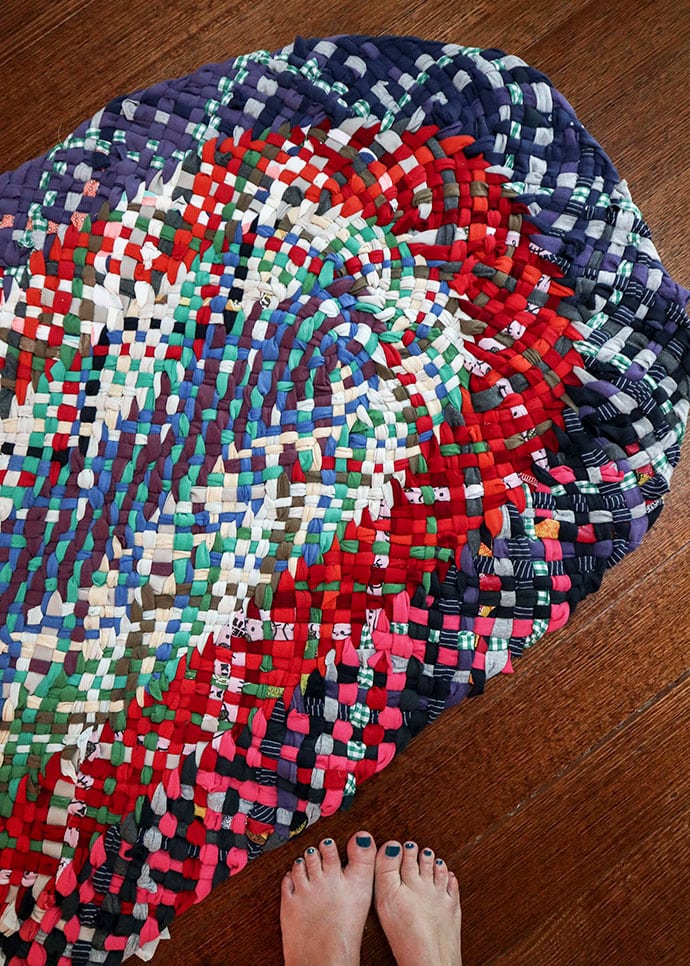 A Rag Rug From Old Clothes