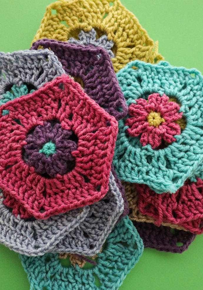 Crochet hexagons - mypoppet.com.au