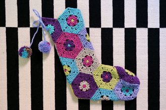 hexagon crochet stocking pattern - mypoppet.com.au